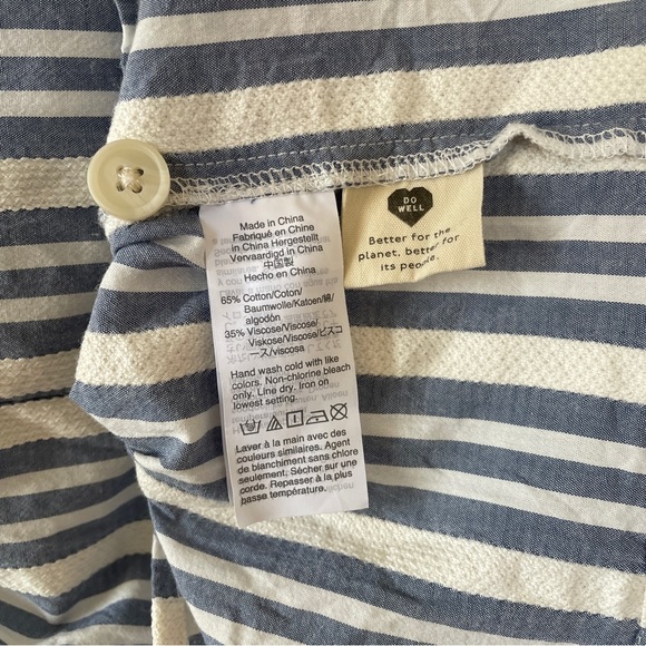 Madewell Plaza Button-Front Shirt in Stripe - Picture 4 of 4